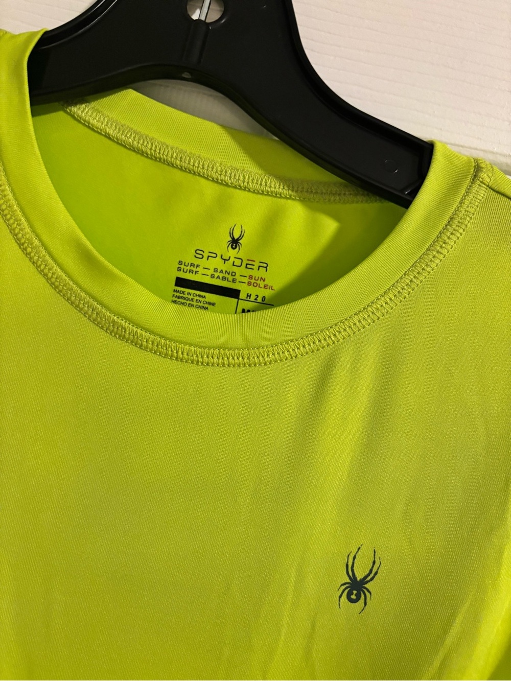 Spyder Neon Lime Rashguard
